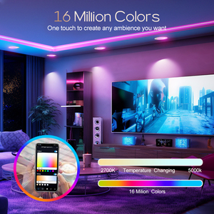 Lõm bề mặt <span class=keywords><strong>RGB</strong></span> <span class=keywords><strong>LED</strong></span> Bảng điều chỉnh ánh sáng siêu mỏng ánh sáng Trần 9 + 3 Wát hai màu Vòng trần Downlight - Product Image 4