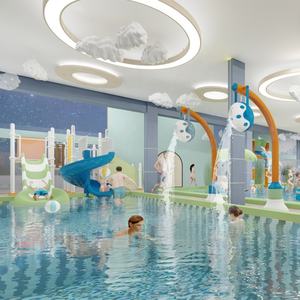 Mini glissières faites sur commande de fibre de verre pour la conception d'intérieur d'équipement de parc <span class=keywords><strong>aquatique</strong></span> de <span class=keywords><strong>centre</strong></span> <span class=keywords><strong>aquatique</strong></span> d'enfants - Product Image 1