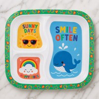 Assiettes en plastique pour enfants, motif dessin animé, qualité alimentaire, réutilisables, 3 pièces, portables, sûres, faciles à nettoyer, OEM ODM