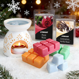 Cubes de cire parfumés aux huiles essentielles pour l'automne et Noël : Cannelle, Vanille, Pin, Menthe Poivrée - Product Image 1