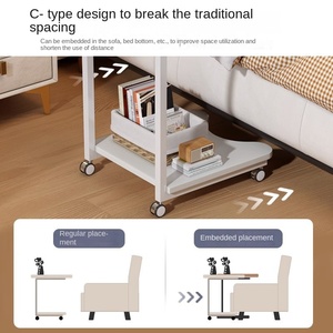 Mesa auxiliar de madera de Panda rojo Simple moderna, mesa de sofá móvil para apartamento pequeño, mesita de noche, muebles para dormitorio - Product Image 5