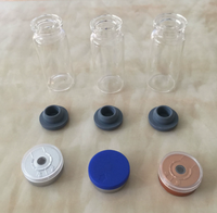 Flacon en verre transparent vide avec pulvérisateur et décalcomanie pour gouttes oculaires, préservatifs, perfusion