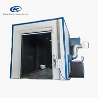 Cabina de granallado y chorro de arena popular de proveedor de fábrica con sistema de recuperación automático