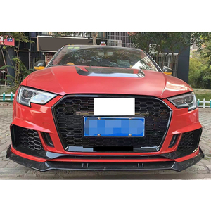 Nouveau Kit de carrosserie de voiture de mise à niveau pare-chocs avant avec calandre en nid d'abeille avec lèvre avant pour <span class=keywords><strong>Audi</strong></span> <span class=keywords><strong>A3</strong></span> S3 mise à niveau vers <span class=keywords><strong>RS3</strong></span> 2017 <span class=keywords><strong>2018</strong></span> 2019 - Product Image 5