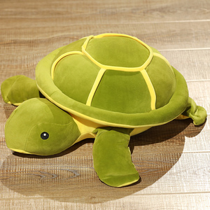 Doux et mignon animal tortue verte aux grands yeux jouets en peluche coussin dessin animé jouets tortue jouet en peluche - Product Image 2