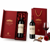 Boîte personnalisée haut de gamme écologique pour 1 bouteille de vin et de vodka avec insert en mousse et sac de transport OEM ODM pour cadeaux d'entreprise