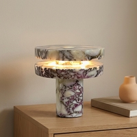 Lampe de table en marbre, style nordique moderne minimaliste, lumière chaude, lampe de chevet pour salon, hôtel, chambre à coucher