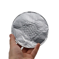 Papier d'aluminium perforé 20 microns pour charbon de chicha, avec logo personnalisé en relief, pour narguilé et chicha