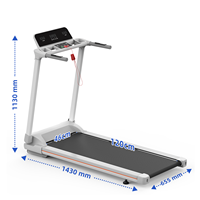 Tapis roulant électrique robuste et pliable pour la maison, inclinaison automatique à 15 %, moteur 1,25 CV, écran LED – Vente en gros usine