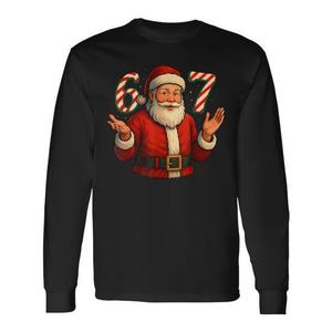 67 Maglietta a maniche lunghe natalizia in stile Meme Santa - Product Image 1