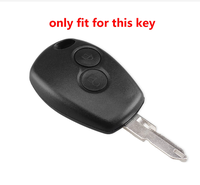 Housse de clé de voiture en silicone pour Renault Clio Scenic Megane Duster Sandero Captur Twingo Modus 2 Button Shell Holder Accessoires