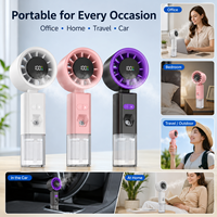 Ventilateur Brumisateur Portable Personnalisé avec Logo, Rechargeable USB, Ventilateur Pulvérisateur à Main pour Voyages d'Été, Vente en Gros, Ventilateur Pulvérisateur pour Plage et Camping