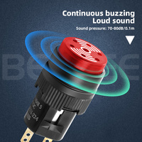 Personalización de fábrica BENLEE Zumbador Alarma Impermeable IP65 Benlee Mejor calidad 16MM DC Zumbador 12V 24V