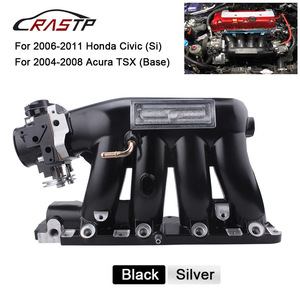 Colector de Admisión 6.02 153mm de Aluminio Negro para Honda Civic K20Z FN2, Modelo de Mejora y Adaptación - Product Image 4