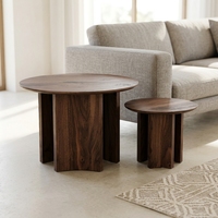 Table basse de haute qualité au design moderne, facile à nettoyer, table basse minimaliste de forme ronde pour le salon