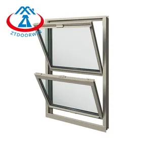 ZHTDOORS Fenêtres à guillotine double en aluminium de taille personnalisée 36x72 Fenêtres à guillotine double en acier Fenêtres à guillotine double