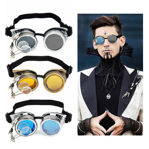 نظارات علوم خيالية بتصميم عتيق للحفلات التنكرية، نظارات فيكتورية قوطية بطراز ستيمبانك مع عدسة مكبرة، متوفرة بالجملة - Product Image 1