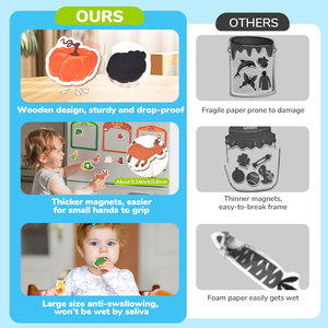 Imanes de Madera con Formas Personalizadas, 50 Piezas, Juguetes Magnéticos para Clasificar por Color, Animales de Granja y Zoológico, Diseño Educativo Artístico para Bebés - Product Image 3