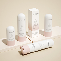 Flacon pompe HDPE pour lotion en capsule, design personnalisé, pot dôme sur mesure, emballage cosmétique, flacons ronds doux au toucher avec couvercle
