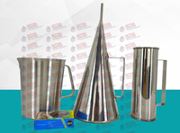 Viscosímetro de Embudo Marsh, Embudo de Acero Inoxidable, Vaso Medidor