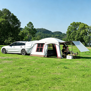Tenda Universale Pop-up per Portellone Posteriore del Furgone, Ampio Spazio con 3 Camere da Letto, Tenda Modulare per <span class=keywords><strong>Auto</strong></span>, Impermeabile, Quattro Stagioni, con Zanzariera e <span class=keywords><strong>Tettoia</strong></span> - Product Image 3