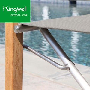 Muebles de Exterior para Restaurantes, <span class=keywords><strong>Sillas</strong></span> Plegables de Lona para <span class=keywords><strong>Playa</strong></span>, Impermeables, Ligeras, de Madera de Teca, para Jardín y Bistro - Product Image 4