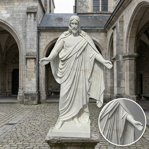 Estatua de Mármol Hecha a Mano de la Divina Misericordia de Jesús, Tamaño Real, con 1 Año de Garantía, para Interiores, Jardín, <span class=keywords><strong>Iglesia</strong></span> y Villa - Product Image 5