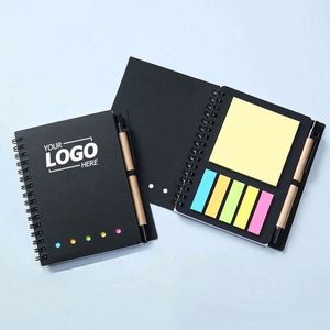 Custom Logo <b>Notebook</b> and Memo Pad <b>Set</b> Branded Promotional Journals for Creative Office Use and Trade Show Giveaways - Product Image 1