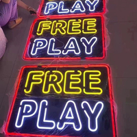 Vente flash : enseignes néon LED RGB étanches pour intérieur/extérieur, à fixer au mur, tendance, éclairage décoratif pour magasin, voiture, taxi, entreprise