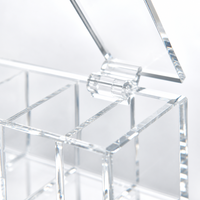 Boîte de présentation de montres en acrylique Calic, transparente, avec 6 emplacements, pour le rangement des montres, taille personnalisée, OEM, vente en gros