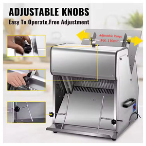 Máquina Cortadora de Pan Comercial Eléctrica de Acero Inoxidable, Cortadora Automática de Pan Tostado para Equipos de Panadería - Product Image 3