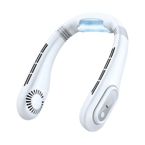 360 Degree Full Air Supply <strong>U</strong>-shaped Ring Neck Cooling Leafless Hanging <strong>Fan</strong> Digital Display Portable Bladeless Neck <strong>Fan</strong> - Product Image 2