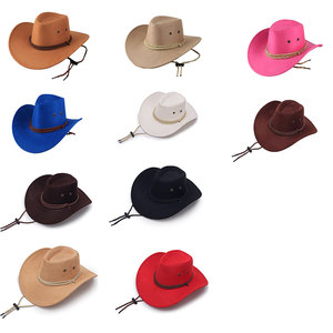 アメリカテキサスフェスティバル西部カウボーイカウボーイフェルトFedora帽子バックルベルト付き - Product Image 1