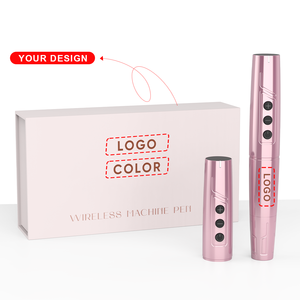 Biomaser TP006 Máquina inalámbrica Tatuaje Pluma de maquillaje permanente con 2 baterías Cejas Labios Arte corporal Rosa - Product Image 5