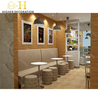 Diseño de Barra de Bar Comercial de Lujo, Muebles de Panadería Modernos de Madera, Vitrinas Personalizadas para Cafetería