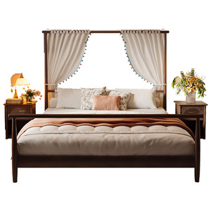 <span class=keywords><strong>Lit</strong></span> à baldaquin en bois massif de style européen, simple et moderne, <span class=keywords><strong>lit</strong></span> à baldaquin simple, style B&B, meubles - Product Image 5