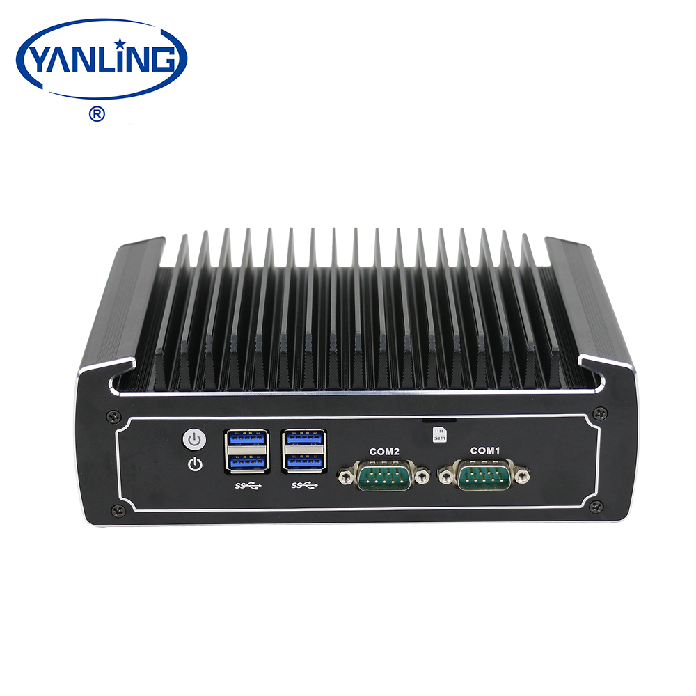 Yanling новые 8th Gen Intel Core i5 8250u мини ПК Двойной Lan Ubuntu портативный безвентиляторный микро компьютер с 2 COM