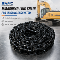 Chaîne de chenilles en acier forgé robuste SHMC MMA80640 pour excavatrice LiuGong – Ensemble de maillons de chenilles pour train de roulement