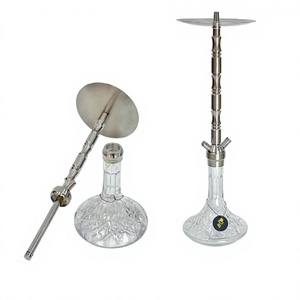 Chicha en acier inoxydable avec base en cristal BSSH 177 – Vente en gros - Product Image 1