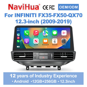 Navihua New Upgrade 12.3'' Android <b>Car</b> Radio Multimedia Carplay GPS Navigation DSP Auto Stereo for Infiniti FX35 FX50 QX70 2009 - Product Image 1