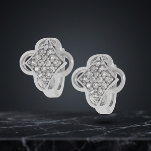 Elegantes pendientes de aro chapados en plata, latón artificial de moda de lujo para fiesta, exportación directa, proveedor de moda, Chapado en Oro - Product Image 2