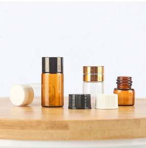 Flacons d'échantillons de parfum en verre de haute qualité de 1 ml, 2 ml, 3 ml, 5 ml, avec bouchon à vis, en verre transparent, bleu ou ambré, avec différentes tailles de flacons. - Product Image 2