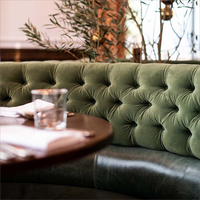 Chaises et tables de restaurant à usage spécifique pour restaurants et hôtels, banquette moderne en velours en forme de U, banquettes rondes pour salle à manger, canapé.