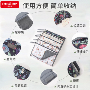 Mesa multifuncional portátil do bebê com suprimentos práticos do saco do tecido impermeável para a mãe e o bebê - Product Image 4