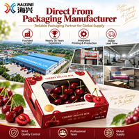 Boîtes en carton ondulé pour tomates cerises fraîches, pelliculées mat