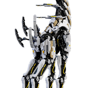 7682 pezzo MOC MOC-89630 gigantesca linea del cielo dell'orizzonte con collo alto regalo di bestia giraffa più grande modello a collo lungo Mecha set di mattoncini - Product Image 2