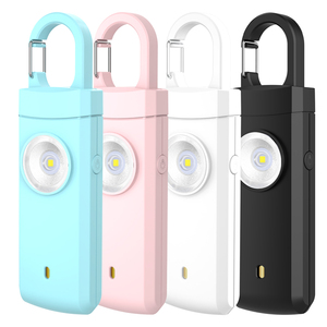 USB sạc 130dB tự vệ báo động cá nhân Keychain phụ nữ có thể sạc lại cá nhân báo động an ninh Keychain đèn pin - Product Image 1