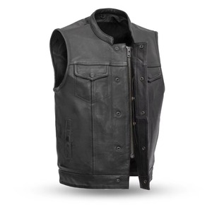 Fabricants et fournisseurs de gilets en cuir pour hommes, gilets en cuir pour moto, gilets en cuir tendance, fabriqués au Pakistan - Product Image 1