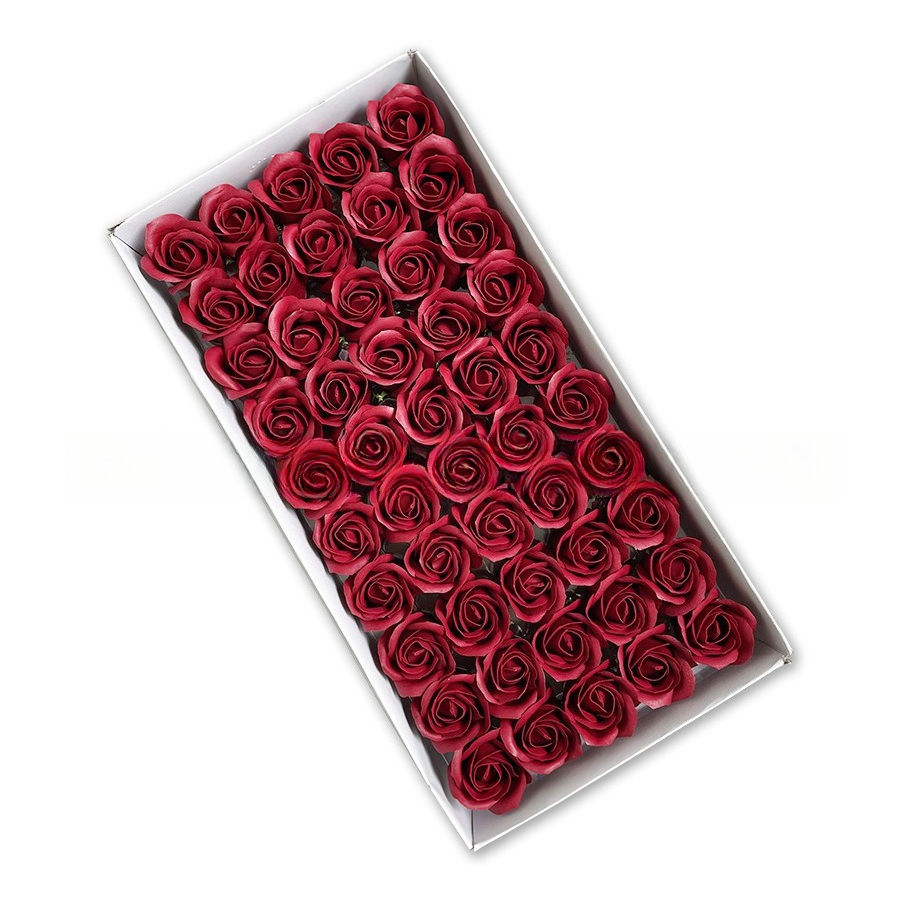 กุหลาบแดงไวน์ 50 ดอก/กล่อง