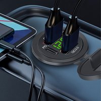 Toma de Corriente USB para Automóviles, Barcos y Embarcaciones Marinas de 12V-24V, Toma de Corriente USB Doble A + Doble Tipo-C, Enchufe de Carga USB